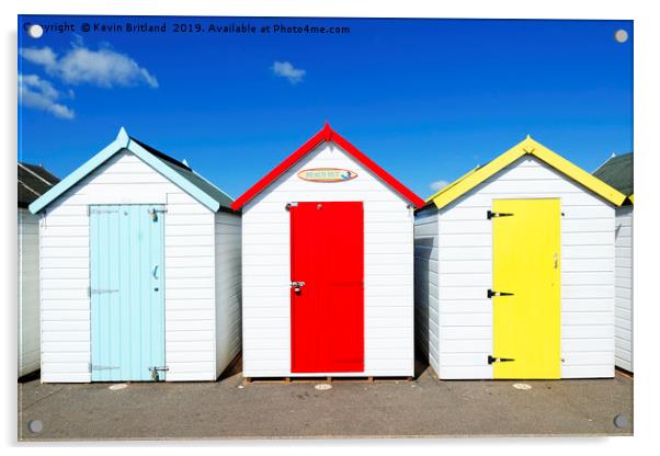 seaside beach huts Acrylic by Kevin Britland