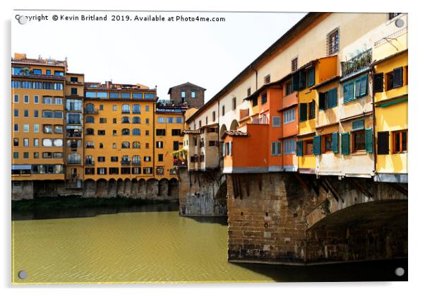 ponte vecchio florence Acrylic by Kevin Britland