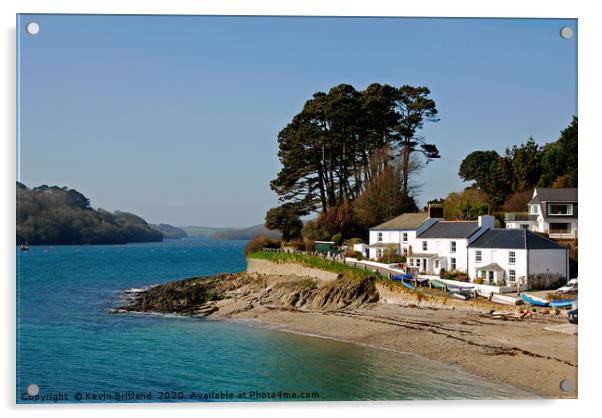 helford passage Cornwall Acrylic by Kevin Britland