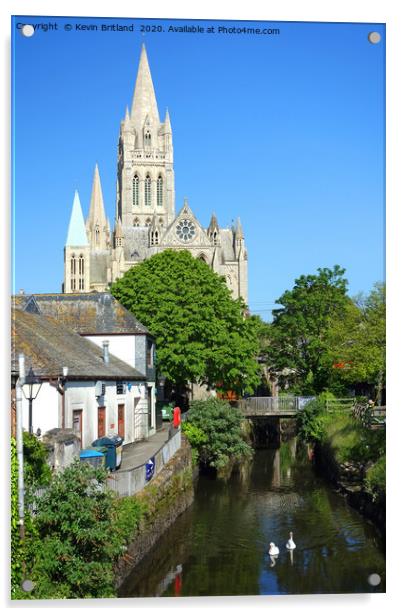 Truro Cathedral Cornwall Acrylic by Kevin Britland