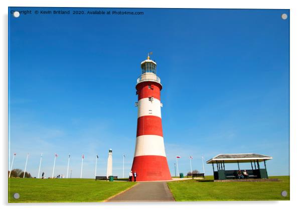 smeatons tower plymouth devon Acrylic by Kevin Britland