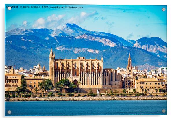 Palma cathedral majorca Acrylic by Kevin Britland