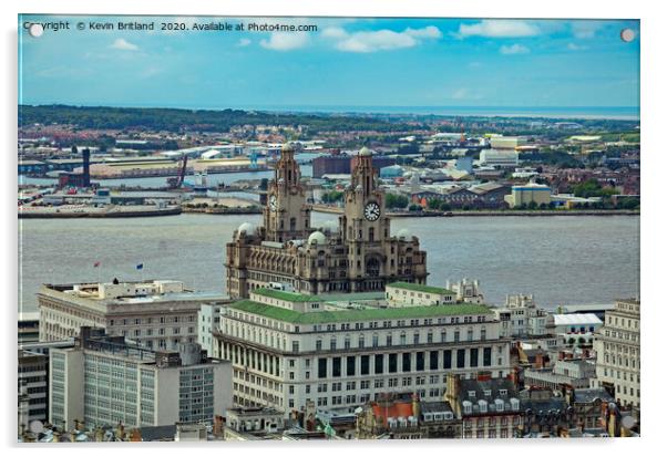 Liverpool skyline Acrylic by Kevin Britland