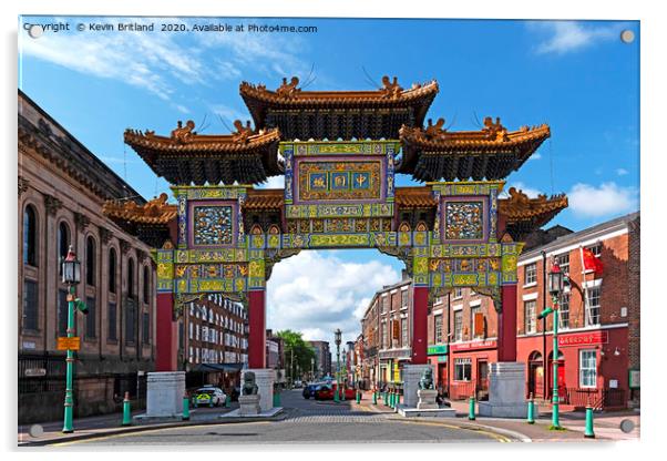 chinese arch Liverpool Acrylic by Kevin Britland