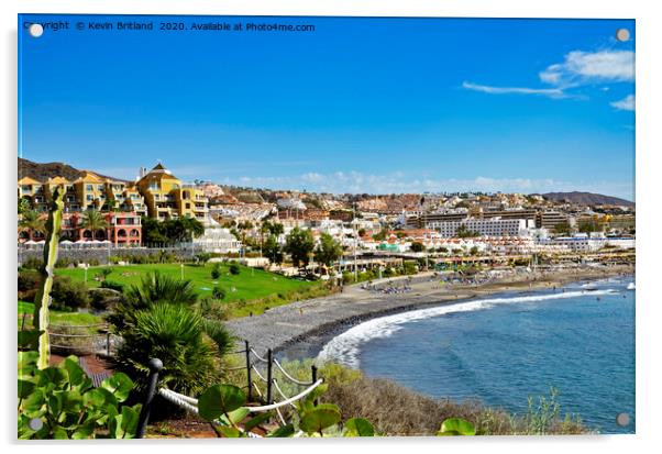 Costa Adeje Tenerife Acrylic by Kevin Britland