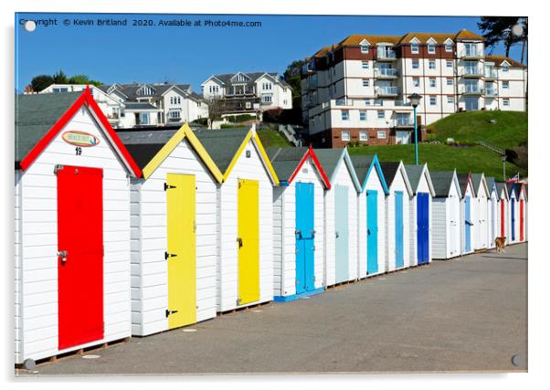colourful beach huts Acrylic by Kevin Britland