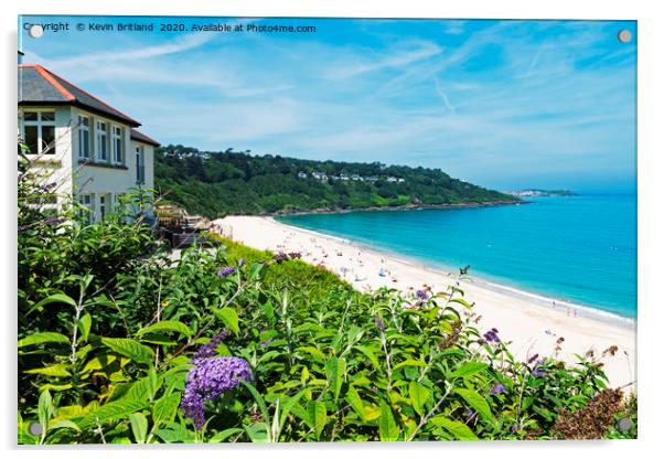 carbis bay cornwall Acrylic by Kevin Britland