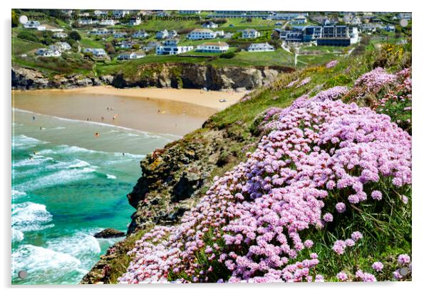 mawgan porth cornwall Acrylic by Kevin Britland