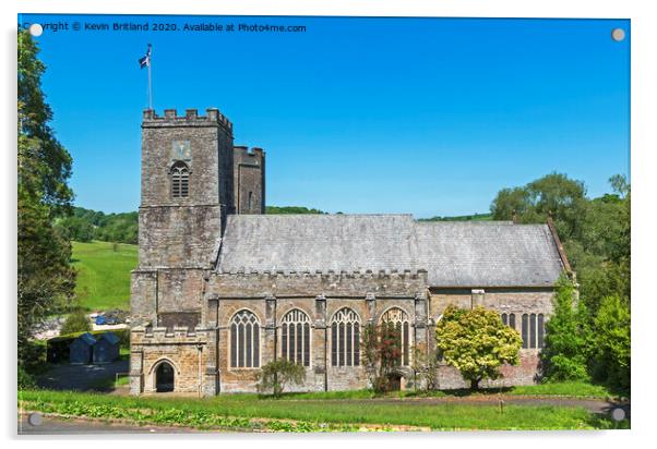 st germans priory cornwall Acrylic by Kevin Britland