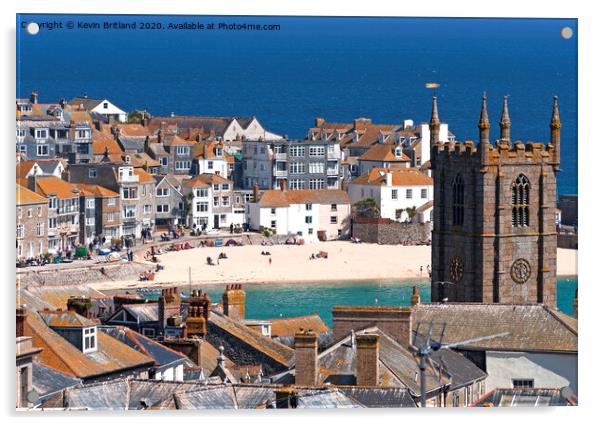 St ives Cornwall Acrylic by Kevin Britland