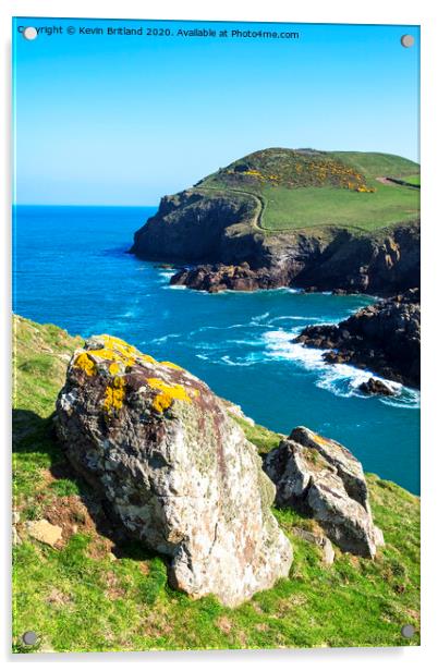 North cornwall coastline Acrylic by Kevin Britland