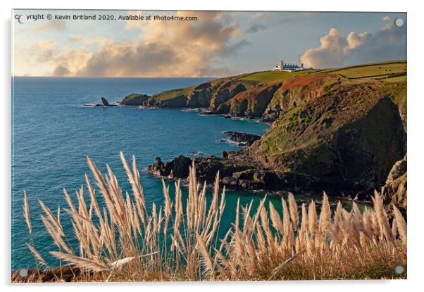 lizard point in cornwall england Acrylic by Kevin Britland