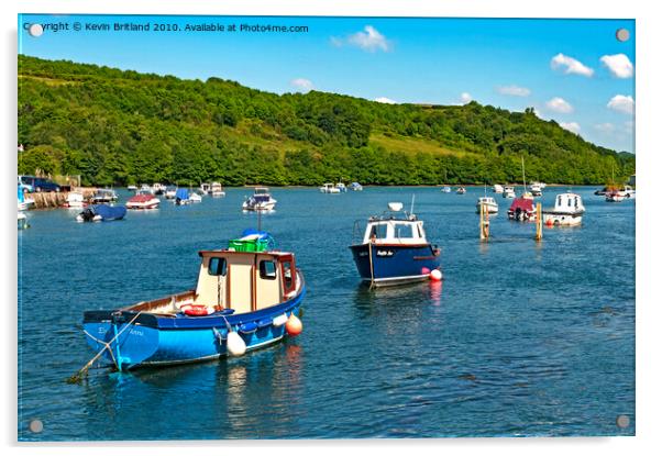 river looe cornwall Acrylic by Kevin Britland