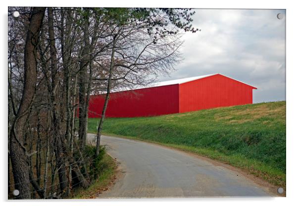 Tennessee Red Barn Acrylic by Luc Novovitch