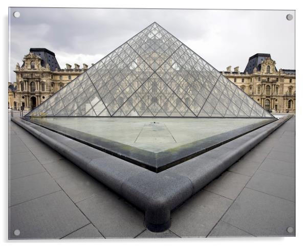 The Louvre Museum Glass Pyramid Acrylic by Luc Novovitch