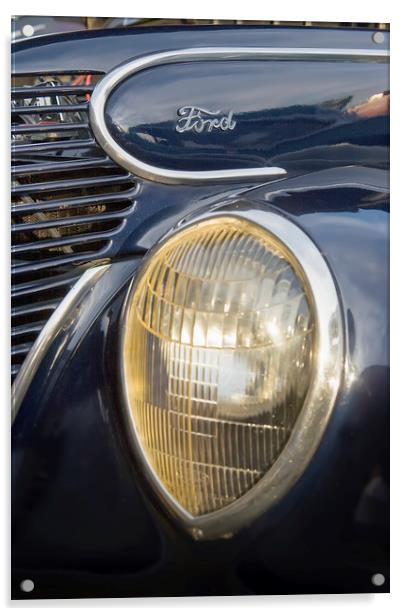Vintage Ford Car Headlight Acrylic by Luc Novovitch