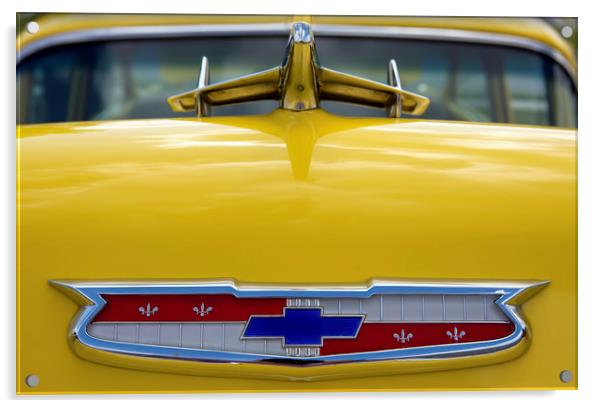 Classic Chevrolet Car Hood Ornament Acrylic by Luc Novovitch