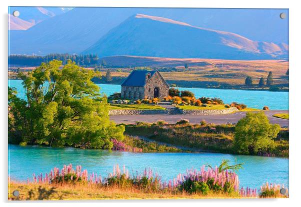 Beautiful landscape, New Zealand Acrylic by Daniel Kesh