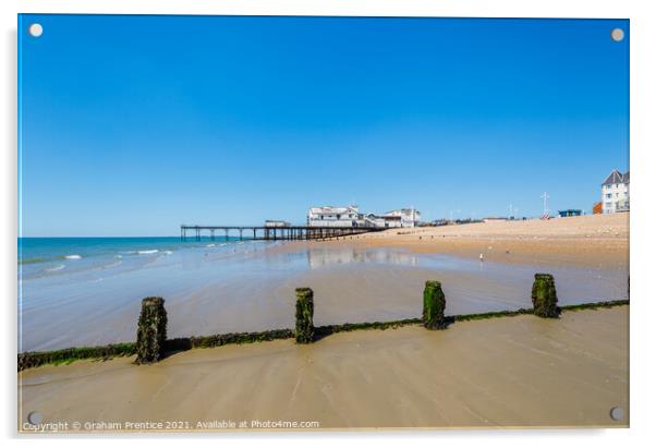 Bognor Regis Beach and Victorian Pier Acrylic by Graham Prentice