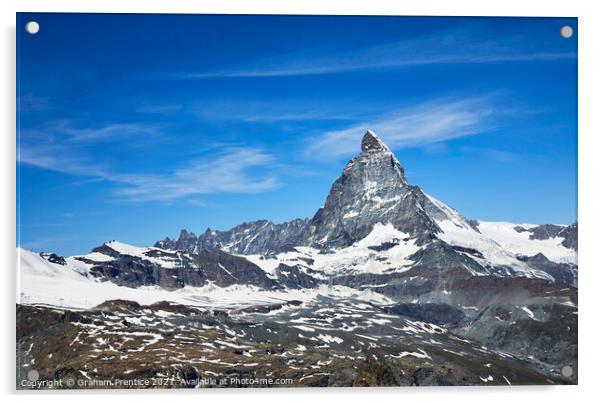 Matterhorn Vista From Gornergrat Acrylic by Graham Prentice