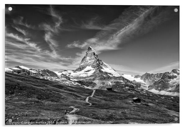 Magnificent Matterhorn in Monochrome Acrylic by Graham Prentice
