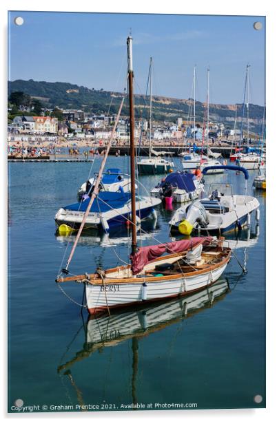 Lyme Regis Boats Acrylic by Graham Prentice