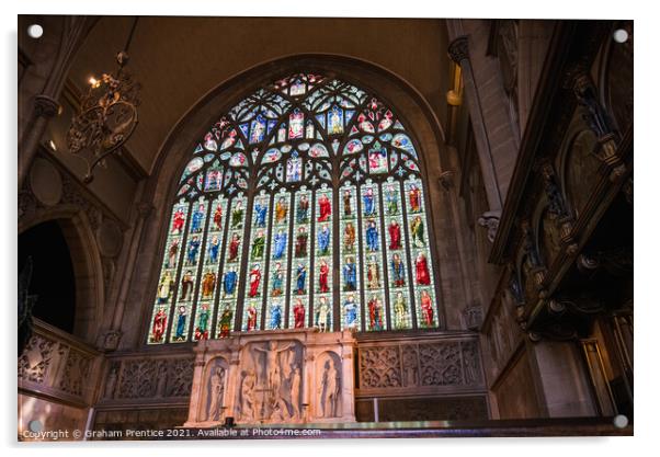 East Window, Holy Trinity Sloane Square Church Acrylic by Graham Prentice