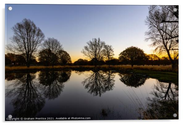 Richmond Park Sunrise Acrylic by Graham Prentice