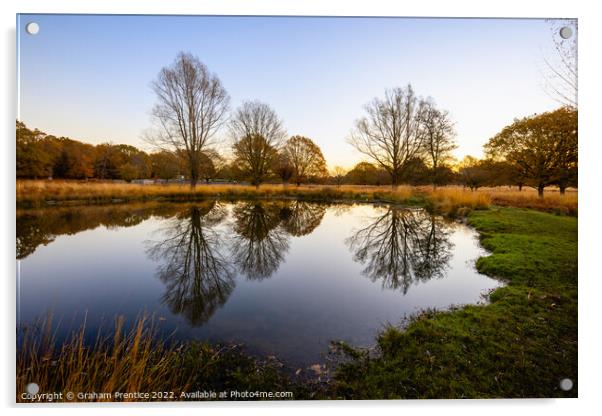 Richmond Park Morning At White Ash Pond Acrylic by Graham Prentice