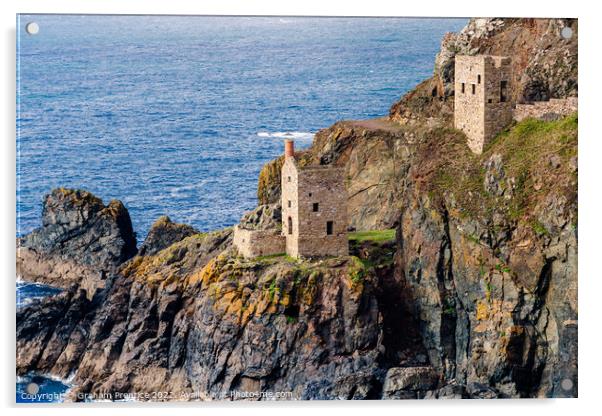 The Crowns Engine Houses, Botallack Mine, Cornwall Acrylic by Graham Prentice