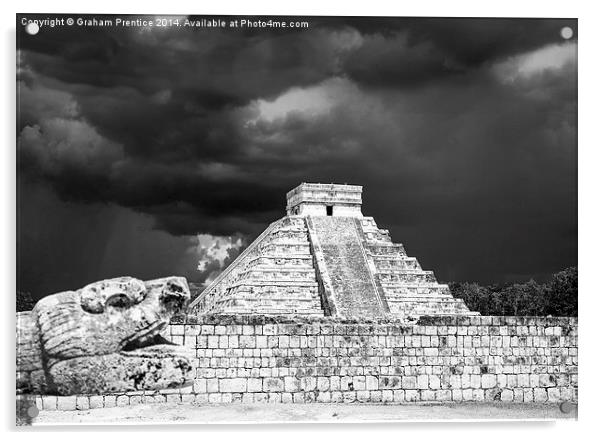 Pyramid at Chichen Itza Acrylic by Graham Prentice