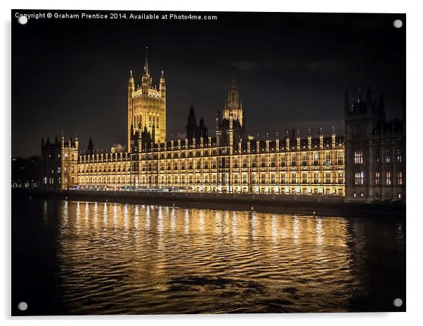 Palace of Westminster Acrylic by Graham Prentice