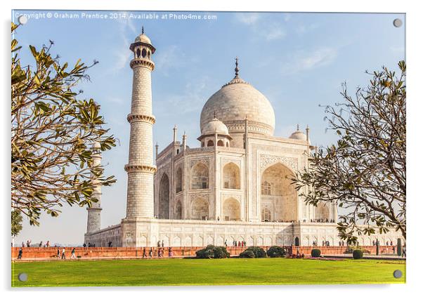 Taj Mahal, Agra Acrylic by Graham Prentice