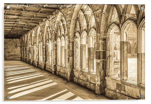 Cloister, Durham Cathedral Acrylic by Graham Prentice