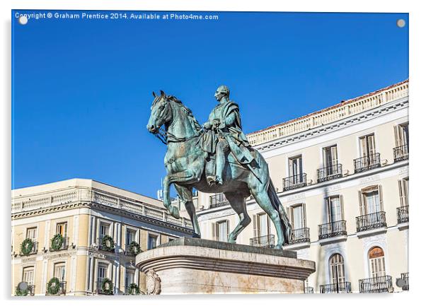 King Carlos III Of Spain Acrylic by Graham Prentice