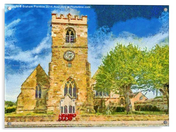 Cotswold Church Acrylic by Graham Prentice