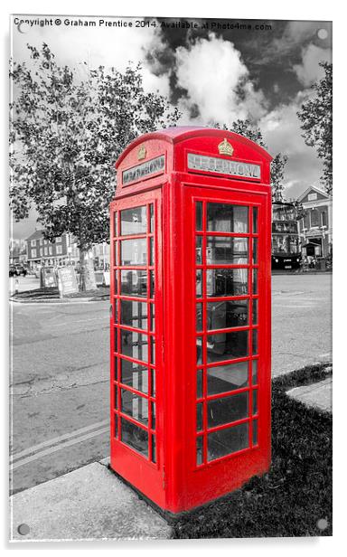 Red Telephone Box Acrylic by Graham Prentice