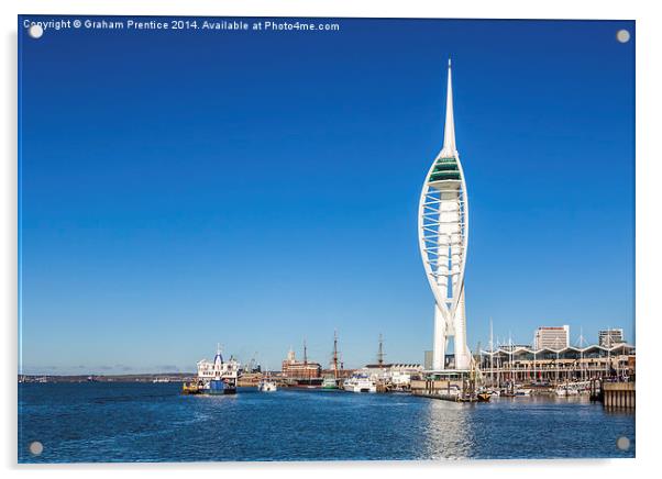 Spinnaker Tower Acrylic by Graham Prentice