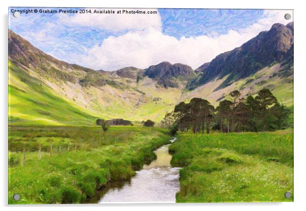 Warnscale Beck, Buttermere Acrylic by Graham Prentice