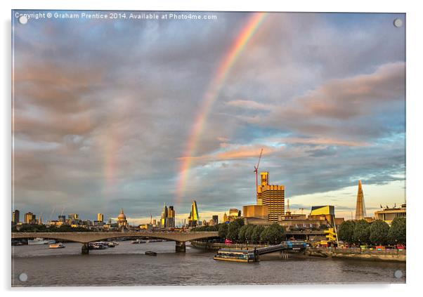  Rainbow Over London Acrylic by Graham Prentice