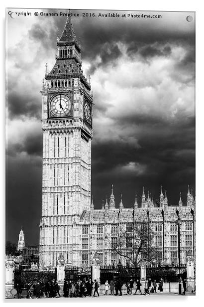 Storm Clouds Gather over the Houses of Parliament Acrylic by Graham Prentice