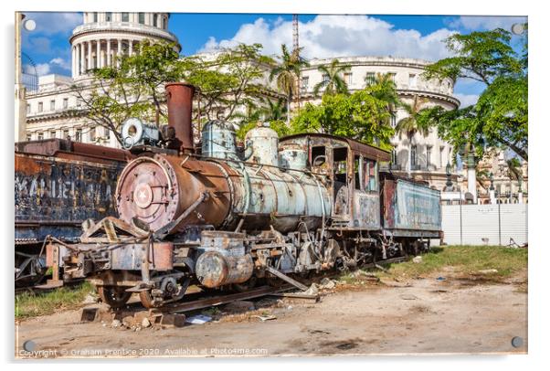 Cuban Steam Locomotive Acrylic by Graham Prentice