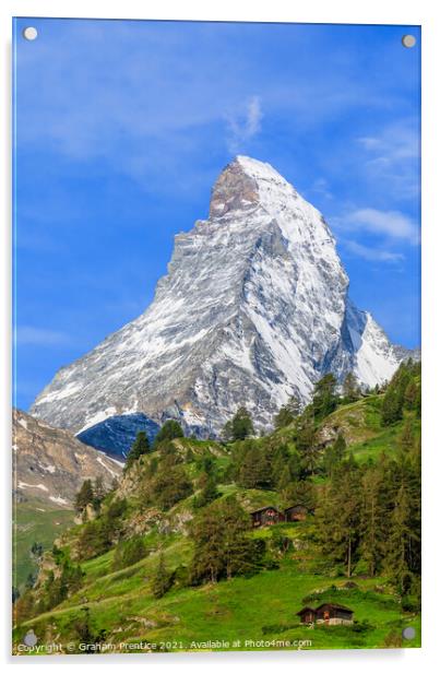 Matterhorn from Zermatt Acrylic by Graham Prentice