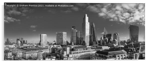 City of London Panorama Acrylic by Graham Prentice