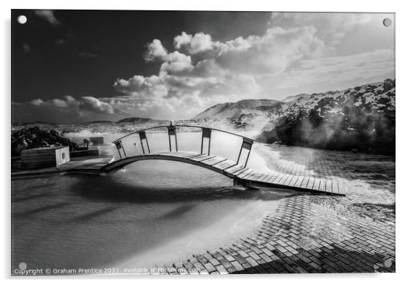 Bridge at Blue Lagoon, Iceland Acrylic by Graham Prentice