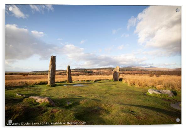 Machrie Moor Stone Circle 2 Acrylic by John Barratt