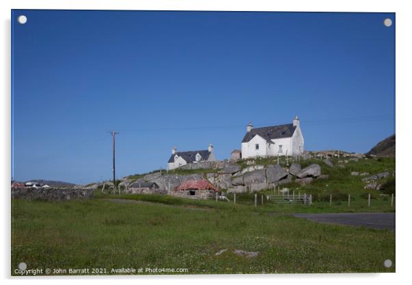 Eriskay Sheds and Cottages Acrylic by John Barratt