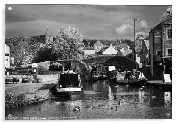 Skipton Canal Junction Acrylic by John Barratt