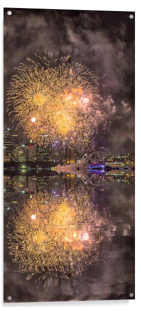 New Years Eve, Sydney Acrylic by Sheila Smart