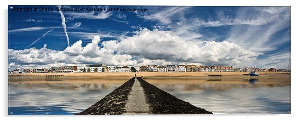 Southend on Sea panorama Acrylic by Sheila Smart